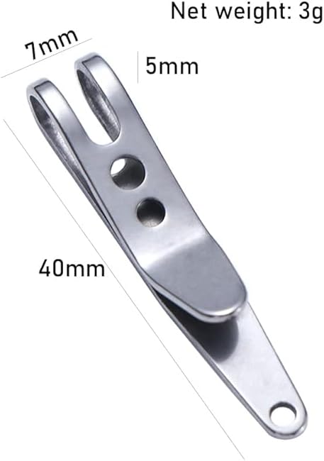 Siver Pocket Bag Suspension Clip Stainless Steel Bag Waist Belt Hanging Clip Mini Metal Key Buckles Portable Pocket Clips Outdoor Gadgets Strength Training Plate Storage Racks