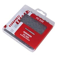 SRAM Unisex – Erwachsene Strebenschutz Führung Kette PC 830 Hebelschellen-Kit, grau, 8-Fach, 114 Glieder