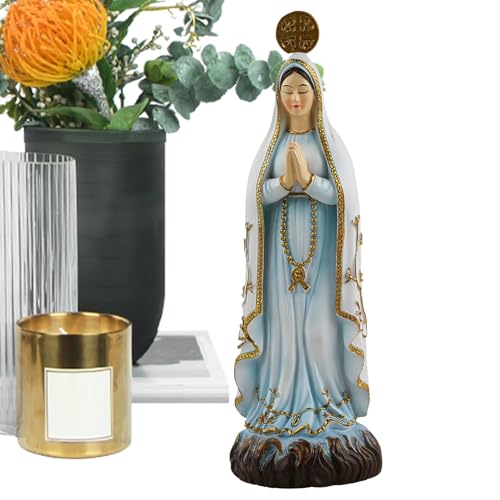 Yplkm Estatuilla De La Virgen María - Escultura De Resina Decorativa - Pequeña Estatua Religiosa | para Hogar Mesa de Centro Iglesia Estante Exhibición Colección Cristiana Mamá y Abuela