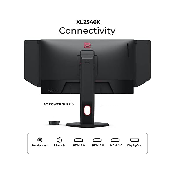 BenQ ZOWIE XL2546K Monitor Gaming (24,5 pulgadas, FHD 1080p, 240 Hz, 0.5ms, DyAc+, XL Setting to Share, S switch, Shielding Hood) - Image 5