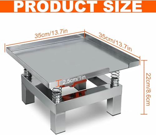 Plataforma vibratoria eléctrica, mesa vibratoria de concreto de acero inoxidable - Plataforma de vibración para bancos de prueba para eliminar burbujas y agitar precipitados, capacidad de carga de 10 kg miniatura 3