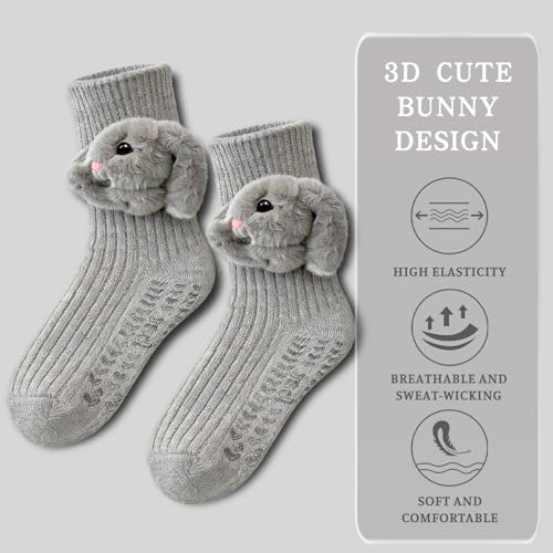 Image of 3D Knit Animal Socks,Cute Hug Hug Socks with Funny Animal Design,Non-Slip Animal Feet Socks for Women Gifts