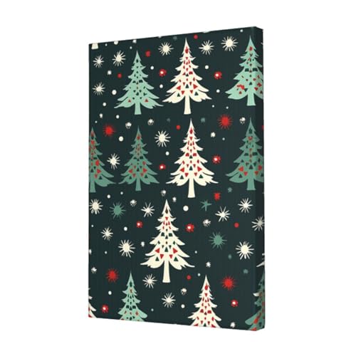 Toile de peinture sapin de Noël encadrée, cadeau idéal de fin d'année