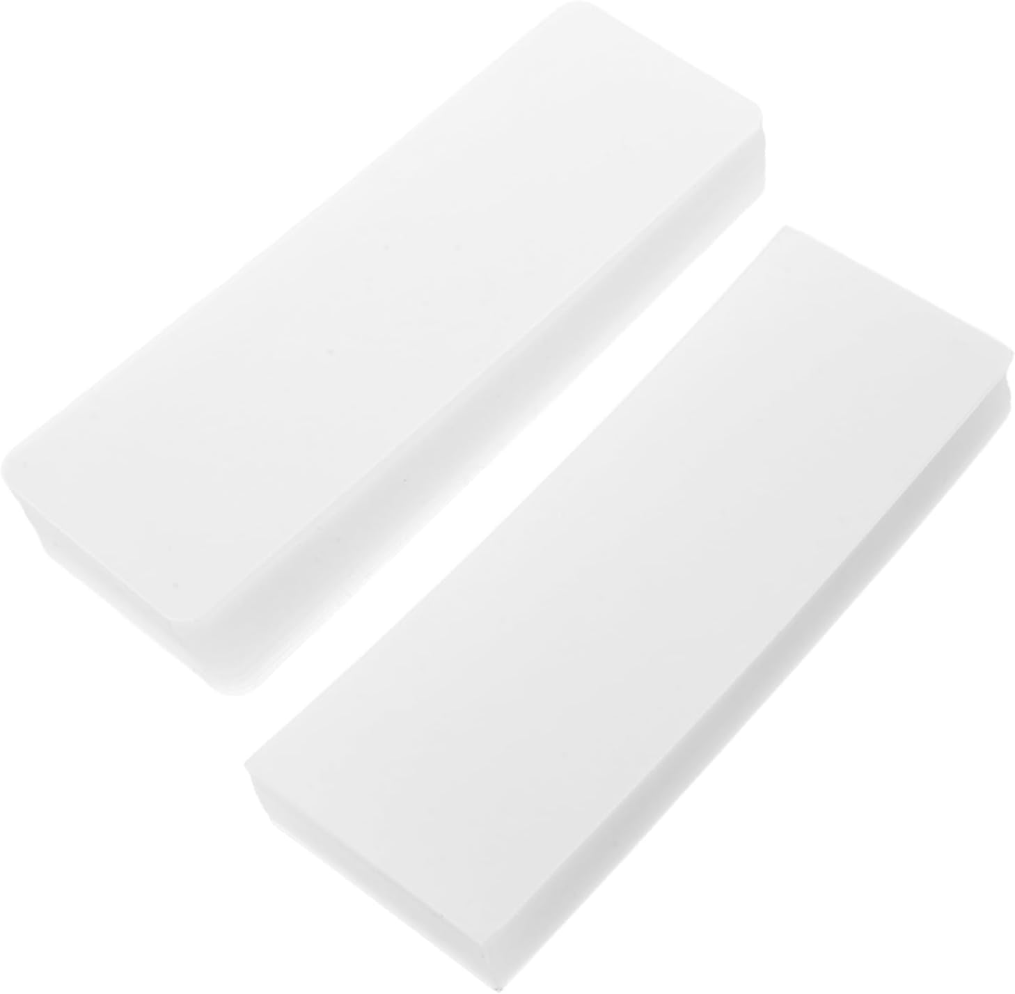 GALPADA 100pcs Plastic Washi Tape Organizer Cards 5.91x1.97 Inch Frosted Storage Holder Portable Tape Sample Board for Scrapbooking, Journaling, DIY Crafts
