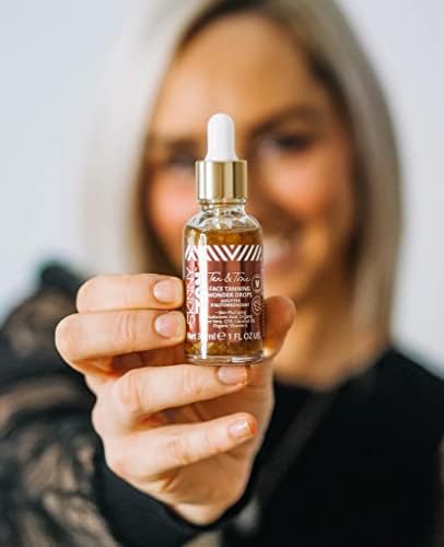Skinny Tan Wonder Serum Tan & Tone Tanning Drops 30ml | Face Serum Drops with Youth Boosting Q10& Vitamin E | Cruelty Free Skincare for Buildable Fake Tan