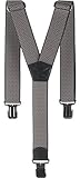Ladeheid Herren Hosenträger LATGSZ6/40 (1106/40-Hellgrau/Schwarz)