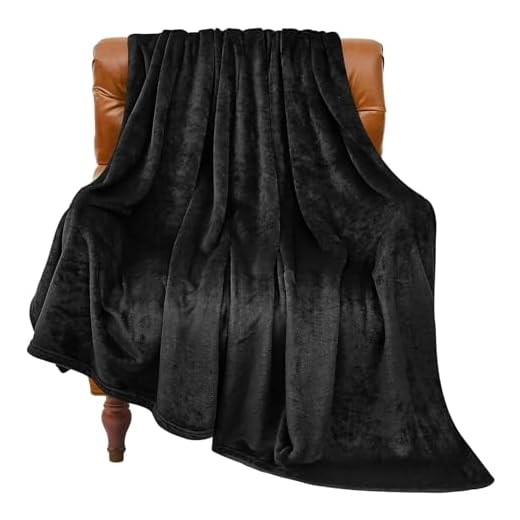 BEDELITE Fleece Blanket Soft Plush Throw for Couch Black 50"x60"