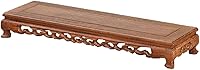 Vista 7 de GOLDY&WENDY Base de madera oriental de ala de pollo, pedestal de palisandro, soporte de pedestal rectangular para esculturas de plantas