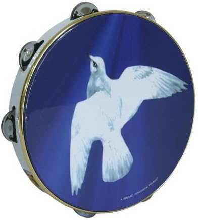 Pandereta Remo, 10", Paloma religiosa