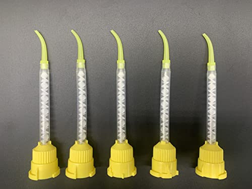 dental mixing tips and dental intra oral tips for dental impression mixing- 100pcs yellow
