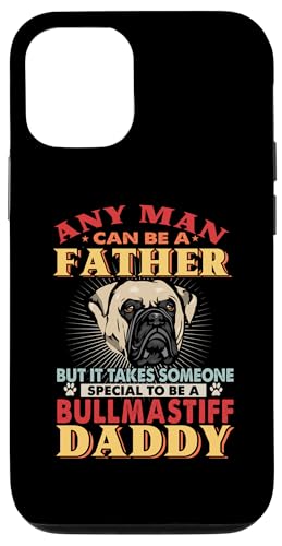 Any Man Can Be A Father Bullmastiff Daddy Funny Dog Lover Coque pour iPhone 12/12 Pro