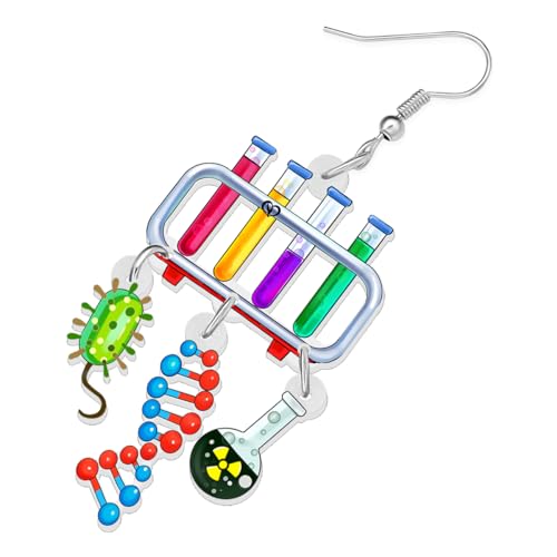 Acrylic Colorful Science Laboratory Microscope Teacher Dangle Earrings for Women Biology Chemistry Teacher Appreciation Jewelry Gifts for Back to school4