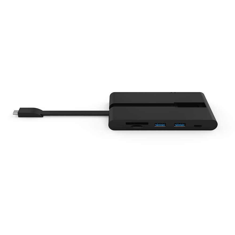 PNY 9 w 1 Mini Przenośny Hub Zasilający USB-C z Wbudowanym Kablem dla Urządzeń Kompatybilnych - 2 Porty USB-C, 2 Porty USB-A 3.1, HDMI, VGA, Gniazda SD/microSD