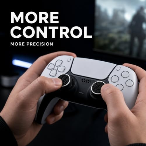 8 PCS Thumb Grip Caps for Gaming Controllers, Silicone Analog Stick Covers with Anti-Slip Texture, Joystick Caps for PS5, PS4, Xbox Series X/S, Xbox One Controllers (8) - 3