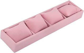 Caja para Guardar Relojes Caja De Soporte De Almohada Para Reloj, Caja De Joyería, Brazalete, 3 Rejillas, Soporte De Exhibición De Joyería, Caja De Joyería Caja Relojes Hombre ( Color : Rosa , Size :