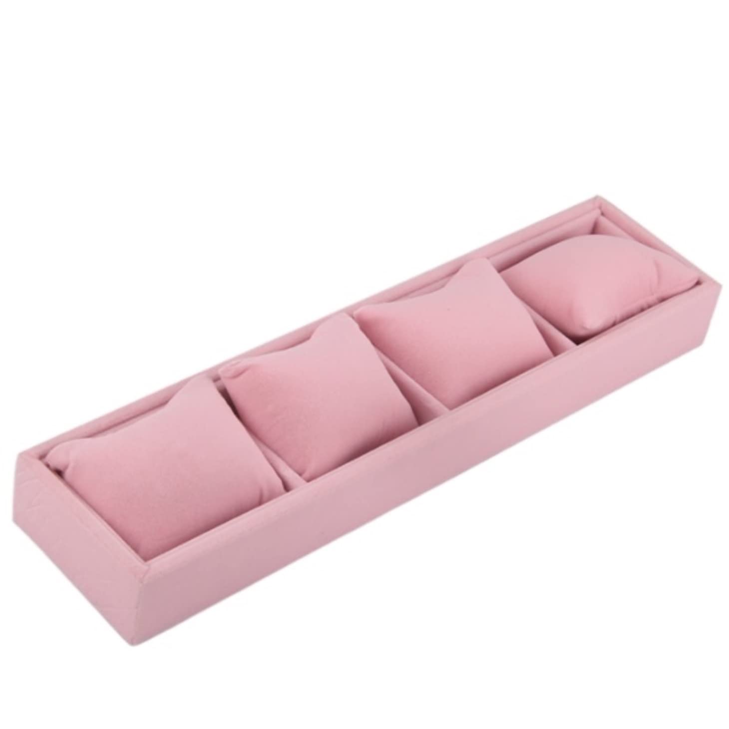 Caja Relojes Caja De Soporte De Almohada para Reloj, Caja De Joyería, Brazalete, 3 Rejillas, Soporte De Exhibición De Joyería, Caja De Joyería Relojero Organizador Hombre(Pink)