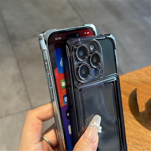Étui en silicone avec porte-carte argent pour iPhone 14 Plus et gamme Pro Max