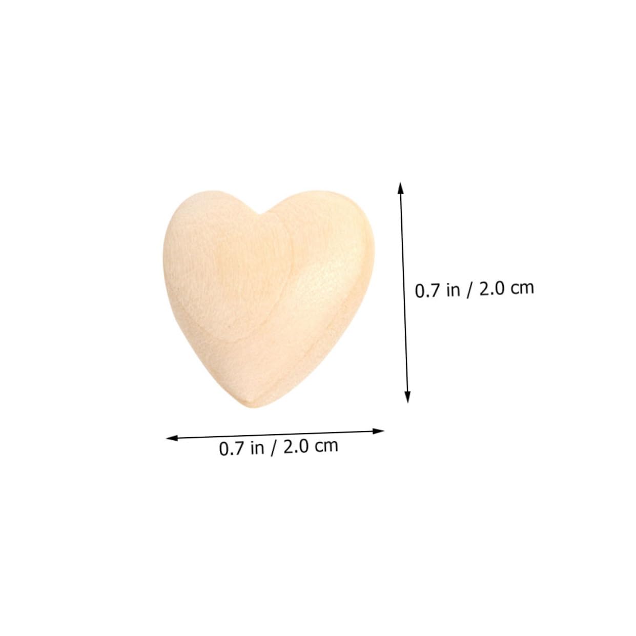Toyvian 200stücke Unbehandelte Holzherzperlen Für Bastelprojekte Herzförmige Perlen Für Armbänder Und Dekoration Zu Valentinstag Und