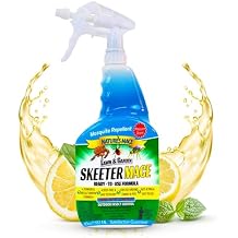 Natures MACE Skeeter Pest Repellent Spray - Safe for Pet and Plants, Outdoor Repellent Pest Control, Yard Protection Insect and Spider Barrier Treatment Essential Oil Formula Fresh Scent - 40oz