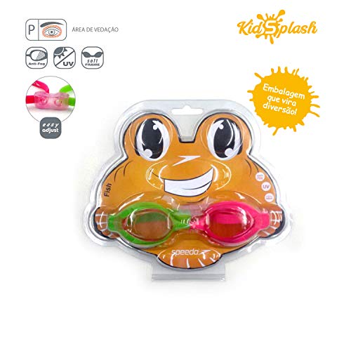 Oculos Fish Speedo Único Azul Arco Iris Azul