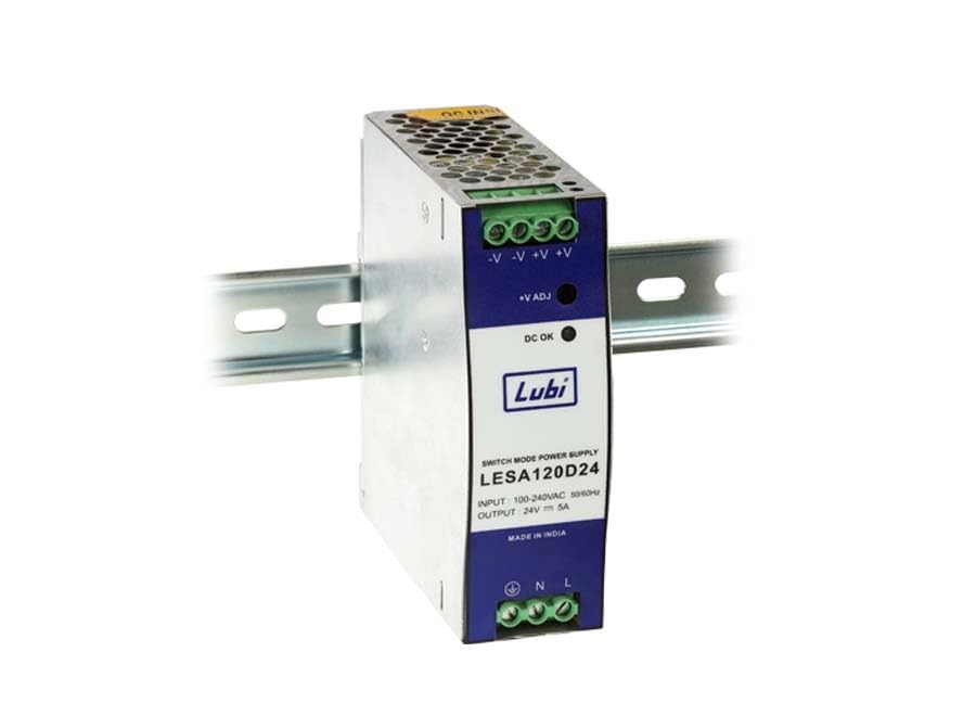 Lubi LESA120D24 SMPS, 24 V DC 5 Amp Din Rail Mount Power Supply, Made in India-picture-21