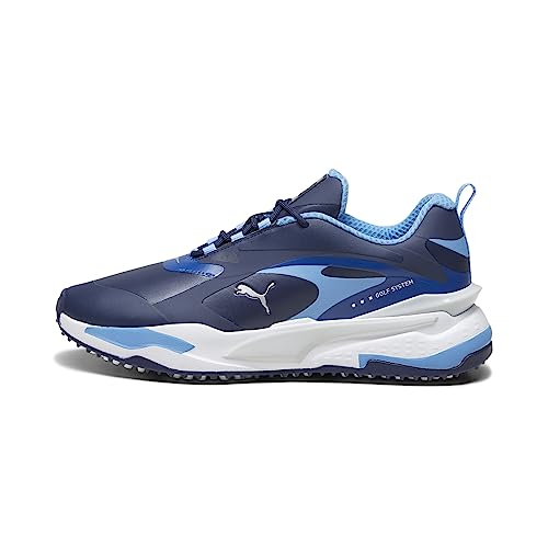 Image of PUMA Unisex Running Golf Shoe, Navy Regal Blue White, 14 US Men