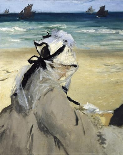 Cuadro de lienzo de Édouard Manet, fotos de la playa para decoración de paredes 60x90cm