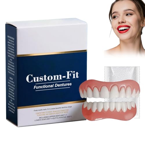 Personalized Functional Denture - DIY Kit for a Perfect Smile at Home: Easy and Adaptable for Fake Teeth - Comfortable and Natural, Restore Confidence in Yourself Decorative Dental