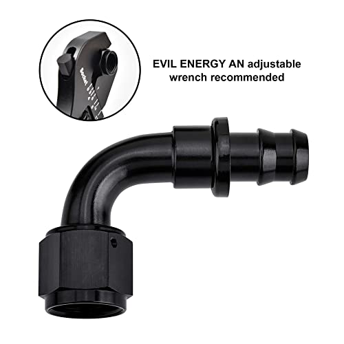 EVIL ENERGY 6 AN 90 Degree Push Lock Hose Fitting, Aluminum Barb Black by EVIL ENERGY - Used condition - Image 5