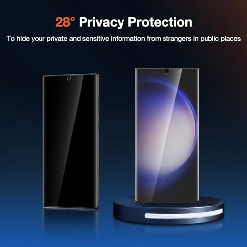 Image of 2 Pack Anti-Spy Private Screen Protector Install kit for Samsung Galaxy S23 Ultra 6.8 Inch,Auto-Positioning 3D Curved Full-coverage Flexible Soft TPU Screen Protective Film,Sensitive Touch Ultrathin | Auto-Positioning, 3D Curved Full-coverage, Flexible Soft TPU, Sensitive Touch, Ultrathin