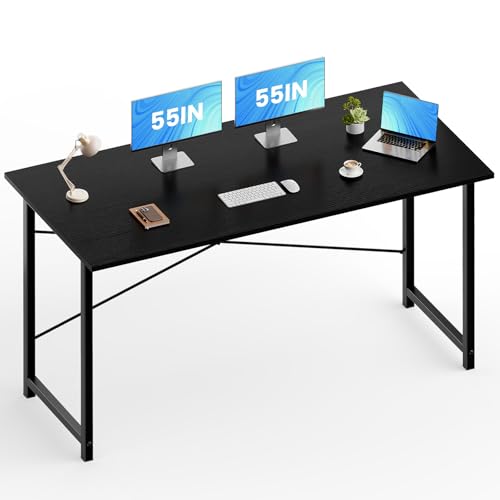 Image of OLIXIS 55-Inch Large Computer Desk for Home Office, Black