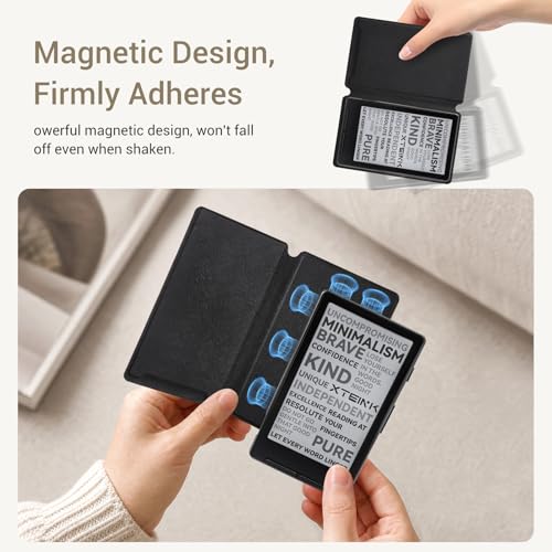 Image of CoBak Magnetic Case for XTEINK X4, Ultra-Lightweight Protective Cover for Xteink X4 E-Reader, Secure Magnetic Attachment(Black)