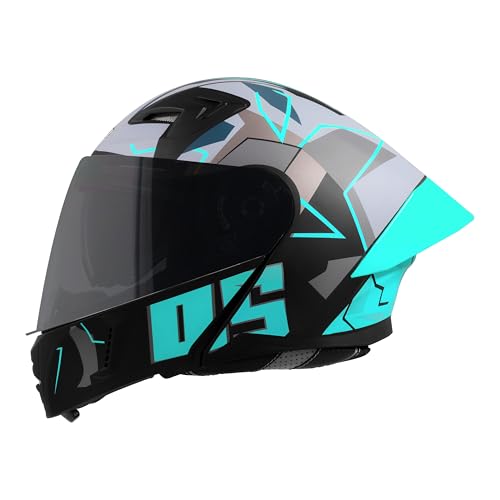 Image of Steelbird SBA-20 05 ISI Certified Flip-Up Graphic Helmet for Men with Inner Chrome Sun Shield