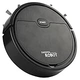 Hohopeti Roboterstaubsauger Automatischer Staubsauger mit Wischfunktion Kleiner Intelligenter Staubsauger für Teppiche und Hartböden Kompakt und Effizient für Kleine Räume