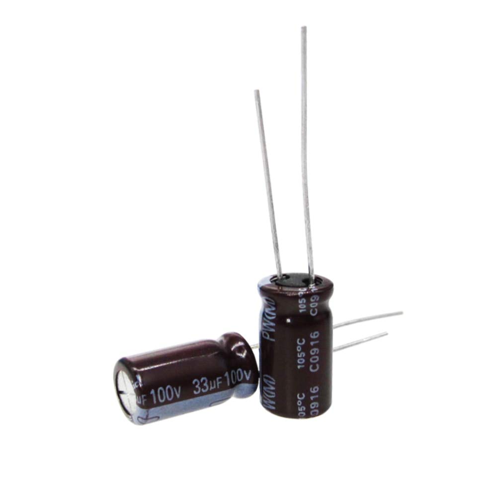 3D Printer 50PCS 100V 33UF 33UF 100V Electrolytic Capacitor Size
