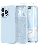 SuydanBox Magnetic for iPhone 16 Pro Case, Compatible with MagSafe, [Full Camera Protection][Screen Protector] Silicone Shockproof Protective Phone Case for iPhone 16 Pro 6.3