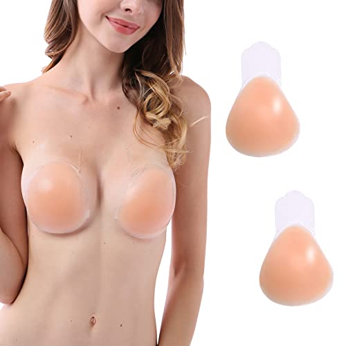 HOTSO Cache Teton Silicone Invisible Coque Soutien Gorge Adhesif Push up Bra Lift up Silicone Redresse Sein Reutilisable Soutiens-Gorge Autoadhésifs Strapless Freenom