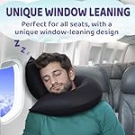 CANDY CANE Inflatable Neck Pillow for Airplane Travel with JShaped Design and 360° Support - Window Leaning Head & Chin Rest for Long Flights - Compact Blow Up for Air Travel - Image 2