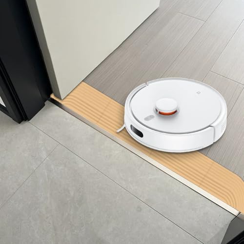 Türschwellenrampe Saugroboter, Saugroboter Erhöhung für alle Staubsaugroboter, Rampe für Saugroboter und Rollstuhl, Saugroboter Türschwellen Rampe, Flexibel anpassbar, Antirutsch (Gelb)