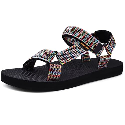Image of WateLves Womens-Sport-Sandals Hiking Sandals with-Arch-Support Webbing-Outdoor-Beach-Water-Sandals for Travel-Walking-Trekking-Camping
