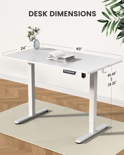 image for ErGear Small Height Adjustable Electric Standing Desk, 40 x 24 Inches 