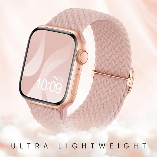 Image of 8 Pack Braided Stretchy Solo Loop Compatible with Apple Watch Bands Women