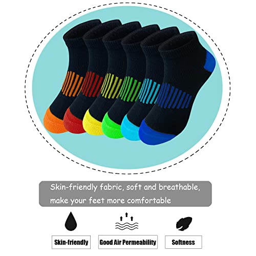 JAMEGIO boy socks 18 Pairs kids Low Cut socks Half Cushion Sport Ankle Athletic Sock for Little Big Kids3