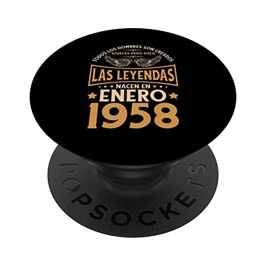 Cumpleaños Hombre Regalos Las Leyendas Enero 1958 PopSockets PopGrip Intercambiable