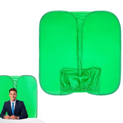 Greenscreen-Hintergrund – 1 x Stuhl-Bildschirm, doppelseitiger Hintergrund, knitterfreier Stoff-Panel, tragbare Fotografie, Videoanrufe,...