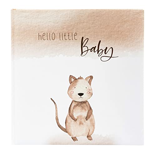 goldbuch 15 473 Babyalbum Quokka, Babybuch 30 x 31 x 4 cm, Fotoalbum mit 60 weißen und 4 illustrierten Seiten, Buch Einband Kunstdruck, Baby Album für Mädchen und Jungen, Fotobuch Weiß