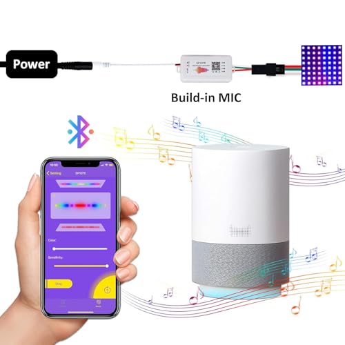 Image of SP107E Bluetooth LED Controller Addressable WS2812B WS2811 SK6812 RGBIC Strip Matrix Music Sync DIY Party Home Wedding Lighting App Control