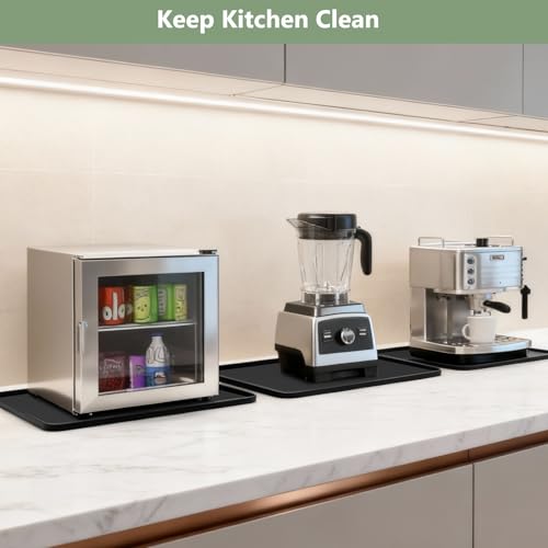 AKEfit Heat Resistant Silicone Mat, Non-Slip Waterproof Air Fryer Mat for Kitchen Countertops, Oven, Stove Top & Dining Table Protection (BLACK) - Image 3