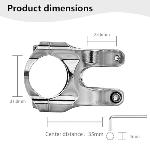 OSAGIE Bike Stem, Aluminum Alloy MTB Stem, Mountain Bike Stem for 28.6mm (1-1/8") Handlebar of Bicycle, Road Bike, MTB, BMX, Cycling (Camouflage Black&Red, 0&deg; 31.8x28.6x35mm)