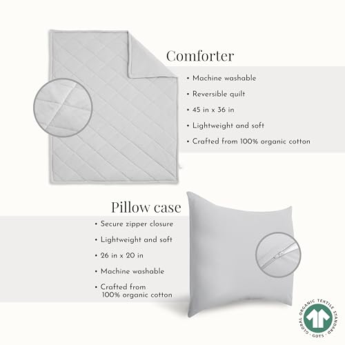Image of Evolur Zoo Love 3 Piece Toddler Bedding Set, Super Soft and Breathable Toddler Bedding, Machine Washable, Includes Fitted Sheet, Comforter and Pillow Case